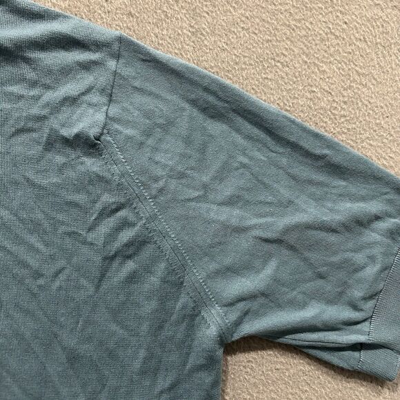 John Smedley Shirt Mens XL Blue England Knit Polo Preppy Sea Island Cotton - Picture 2 of 10